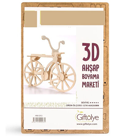 Ahşap Maket 3D Bisiklet