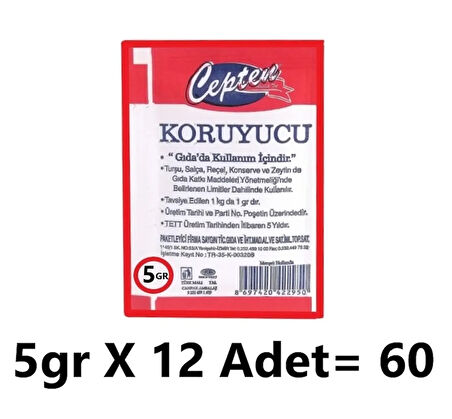 CEPTEN Koruyucu Sodyum Benzoat 5 GR x 12 Adet