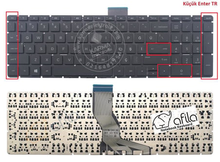 Hp 250 G6, 15-BS, 15-BW, 15-CC, 15-CK, 15-RB Notebook Klavyesi, Laptop Tuş Takımı (Siyah TR) / KL0059