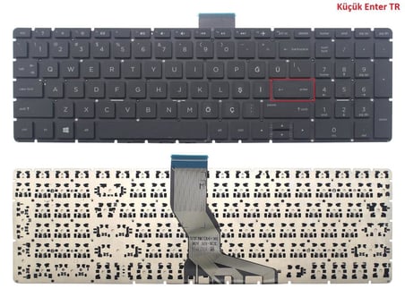 Hp 250 G6, 15-BS, 15-BW, 15-CC, 15-CK, 15-RB Notebook Klavyesi, Laptop Tuş Takımı (Siyah TR) / KL0059