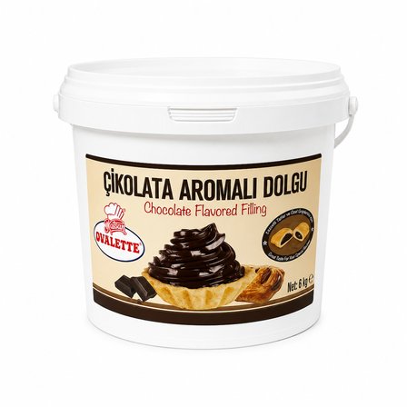 Ovalette Süsleme ve Kaplama İçin Çikolata Aromalı Bitkisel Dolgu 6 KG