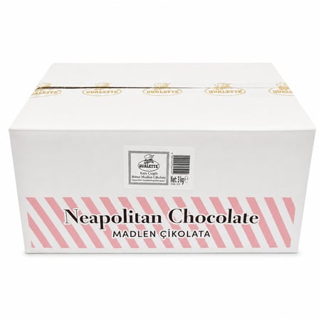 Ovalette Kare Çizgili Bitter Madlen Çikolata 3 Kg