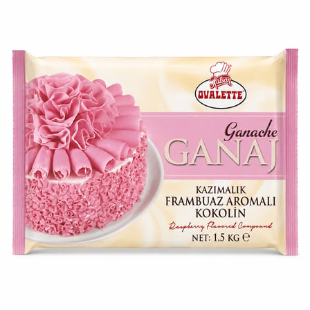 Ovalette Ganaj Kazımalık Frambuaz Aromalı Kokolin 1,5 kg