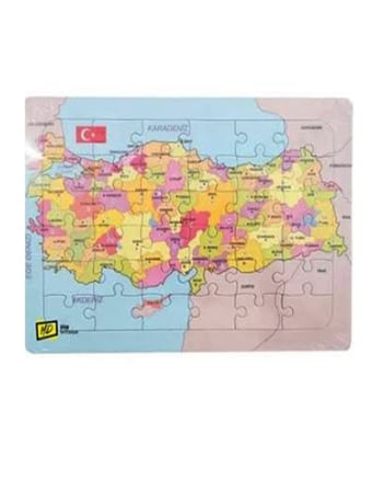 Türkiye Haritası Yapboz Puzzle 25X35 - 2 adet