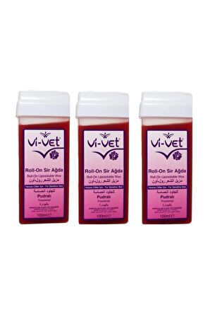 Vi-vet Kartuş Roll-on Pudralı Sir Ağda 100 ml x3 Adet