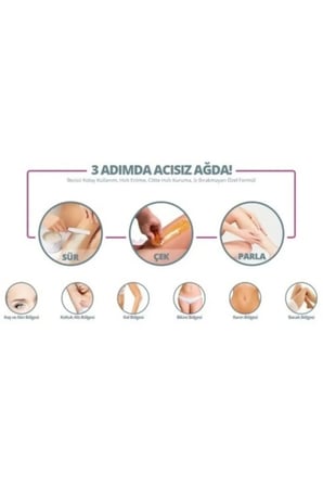 Vivet Sir Ağda Granül 3'lü Set Spatula Hediye (azulen,natürel,pudralı)