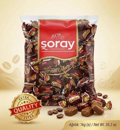 Şoray Kahve Aromalı Yumuşak Şeker 950 gr