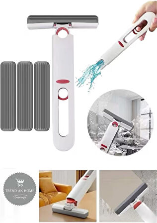 Taşınabilir Mini Mop Kendinden Sıkmalı Mini Temizlik Paspası Mutfak Araba Banyo Camlarda Kullanım