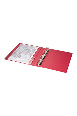 Evrak Sunum Tanıtım Firma Klasörü A5 Pvc 3 cm 4 Halkalı 200 Yaprak Kapasiteli Ring Binder File 19,5x23 cm