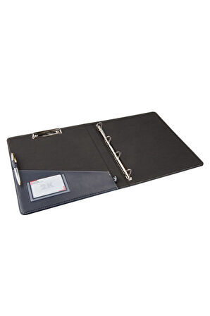 Evrak Sunum Tanıtım Firma Klasörü Sekreterlik A4 250 Yaprak Kapasiteli Ring Binder File Vegan 26,5x32 cm