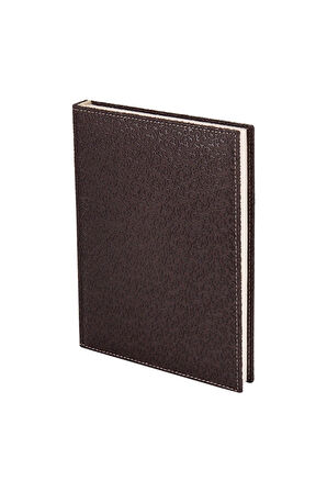 2026 YENİ YIL HİLTON DERİ AJANDA GÜNLÜK ÇİZGİLİ AJANDA 17X24 CM. KAHVERENGİ