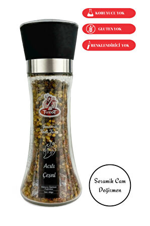 Baharat Çeşni Cam Değirmenli 2'li Set (Et-Acılı)
