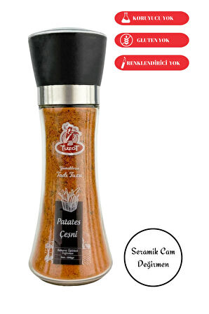 Baharat Çeşni Cam Değirmenli 2'li Set (Patates-Balık)