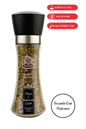 Baharat Çeşni Cam Değirmenli 2'li Set (Pizza-Balık)