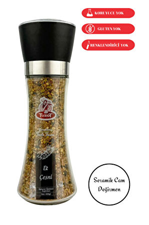 Baharat Çeşni Cam Değirmenli 5'li Set(Et-Balık-Patates-Acılı-Pizza)