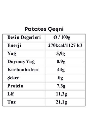 Patates Baharatı 100gr. (Cam Seramik Değirmenli)