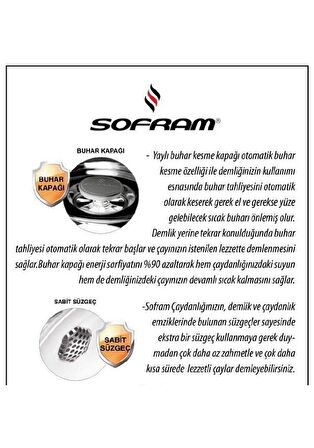 Sofram Soft Orta Boy Çaydanlık 160 Medium Size 