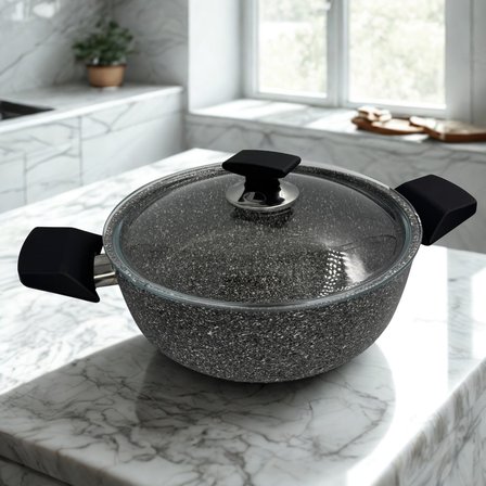 VİVALDİ Granit Basık Tencere 24 cm