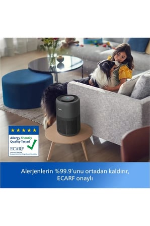 Philips 65 m² Wi-Fi Bağlantılı HEPA Filtreli Akıllı Sensörlü Toz Polen Koku Hava Temizleyici