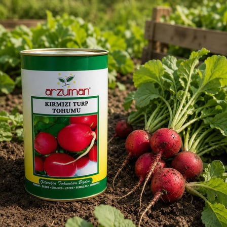 Arzuman İri Kırmızı Turp Tohumu 500 gr