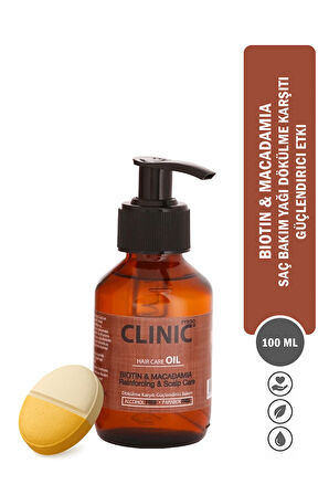 Biotin & Macadamia Saç Bakım Yağı – Dökülme Karşıtı, Güçlendirici Etki - 100 ml