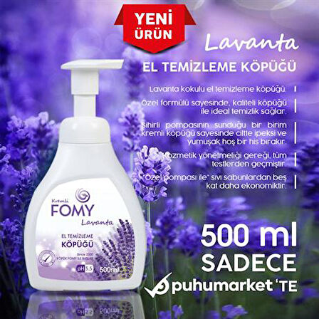 FOMY Lavanta Köpük Sabun El Yüz Vücut 500 ml