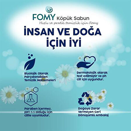 FOMY Antibakteriyel Köpük Sabun 300 ml 4 ADET