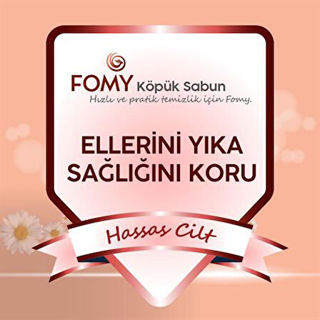 FOMY Hassas Cilt Kuru Sert Ciltler Yoğun Nemlendirici Arındırıcı Kremli Köpük Sabun 4 adet 300 ml