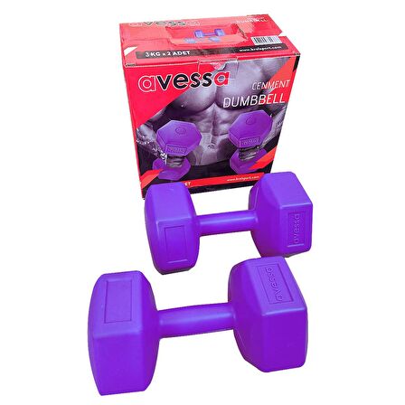 3 Kg Pilastik Dambıl Set 2 Adet