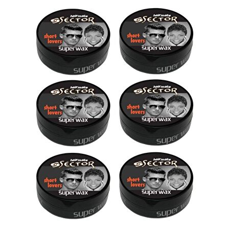 Sector Hairmate Superwax Islak Görünüm Siyah Wax 150 Ml 6 Adet