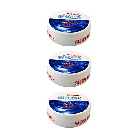 Sector Hairmate Superwax Ultra Sert Mavi Wax 150 Ml 3 Adet