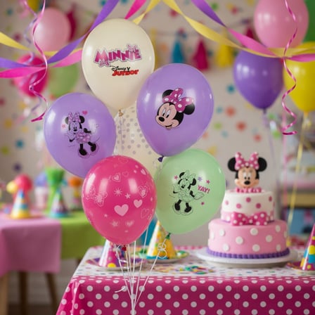 Balon 12 İnç Minnie Baskılı 6'lı Balon Seti Doğum Günü Parti Süsleme Çocuk Konsept