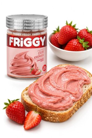  Sürülebilir Gerçek Çilek Kreması 320 gr, Strawberry Cream – Freeze Dried Çilek Tozu ile Yoğun Çilek Lezzeti