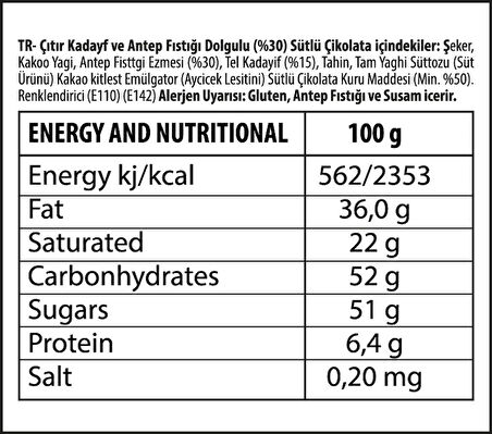 Dubai Çikolatası 100 Gr.