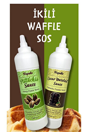 Antep Fıstık Sosu ve Kakaolu Fındık Sosu 1 Kg x 2 Adet Waffle, pankek, krep dondurma vb.