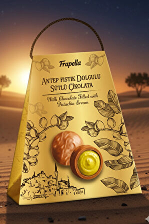 Antep Fıstık Dolgulu Sütlü Çikolatalı 150 Gr.