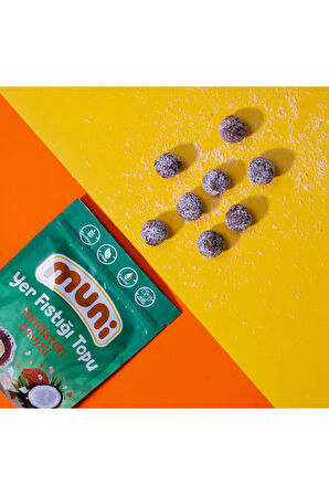 Glutensiz, Katkısız Hindistan Cevizli Yer Fıstığı Topu