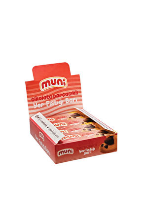 Çikolata Parçacıklı Yer Fıstığı Barı, 40 G X 12 Adet