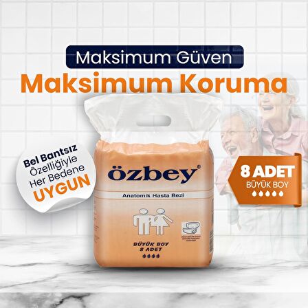 Pedix Anatomik Hasta Bezi Büyük Boy(L) 8 Adet (BELBANTSIZ)