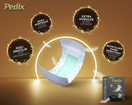 PEDİX Premium Mesane Pedi Unısex Büyük Boy Large (L) 240 Adet