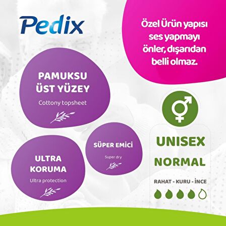 PEDİX MESANE PEDİ UNISEX ORTA BOY MEDIUM (M) 36 ADET