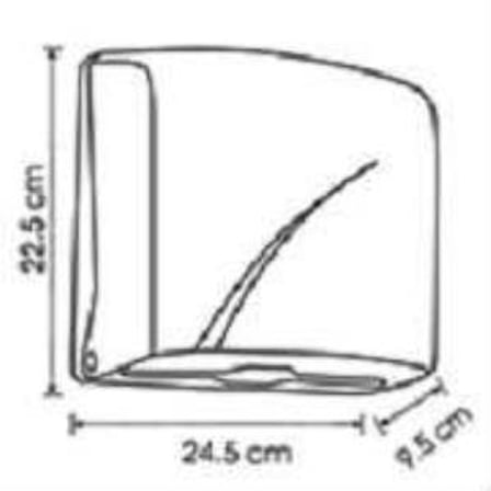 Vialli K2B Z Katlı Kağıt Havlu Dispenseri Max 22 Cm 200 Ad Siyah