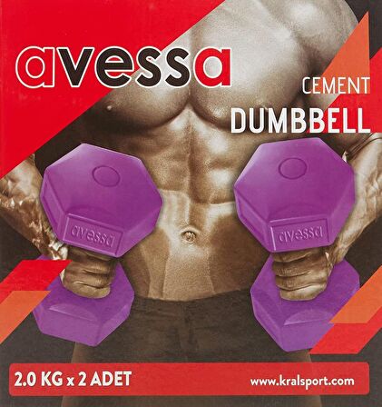 Avessa 2 Kg Dambıl Set 2 Adet Toplam 4 Kg, Karma