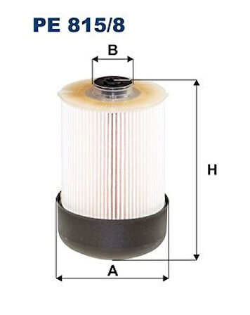 Nissan Ticarı Mazot Filtresi Nissan Navara 2.3 2015-> Trafıc III 14-> Master III 10-> Movano B 10-> 1.6 DCI 2.3 DC - Filtron Pe 815/8