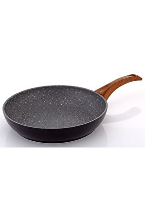 Bonera Vogue Granit 24 cm Tava Ahşap Kulp