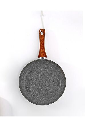 Bonera Vogue Granit 24 cm Tava Ahşap Kulp