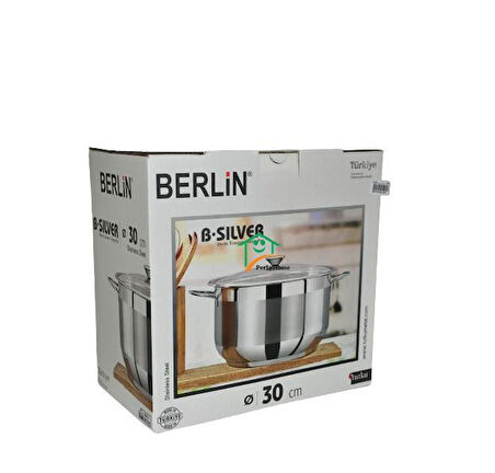 Tutku Berlin Silver 30x20 cm Derin Çelik Tencere