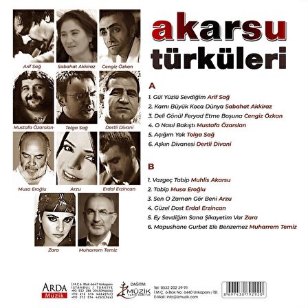 Akarsu Türküleri - Çeşitli Sanatçılar (Plak)  