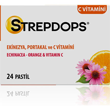 Strepdops Pastil Ekinezya, Portakal , C Vitamini 24'Lü