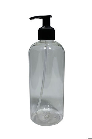 50 Adet 400 Ml Sabun,dezenfekten Siyah Pompalı Boş Pet Şişe
